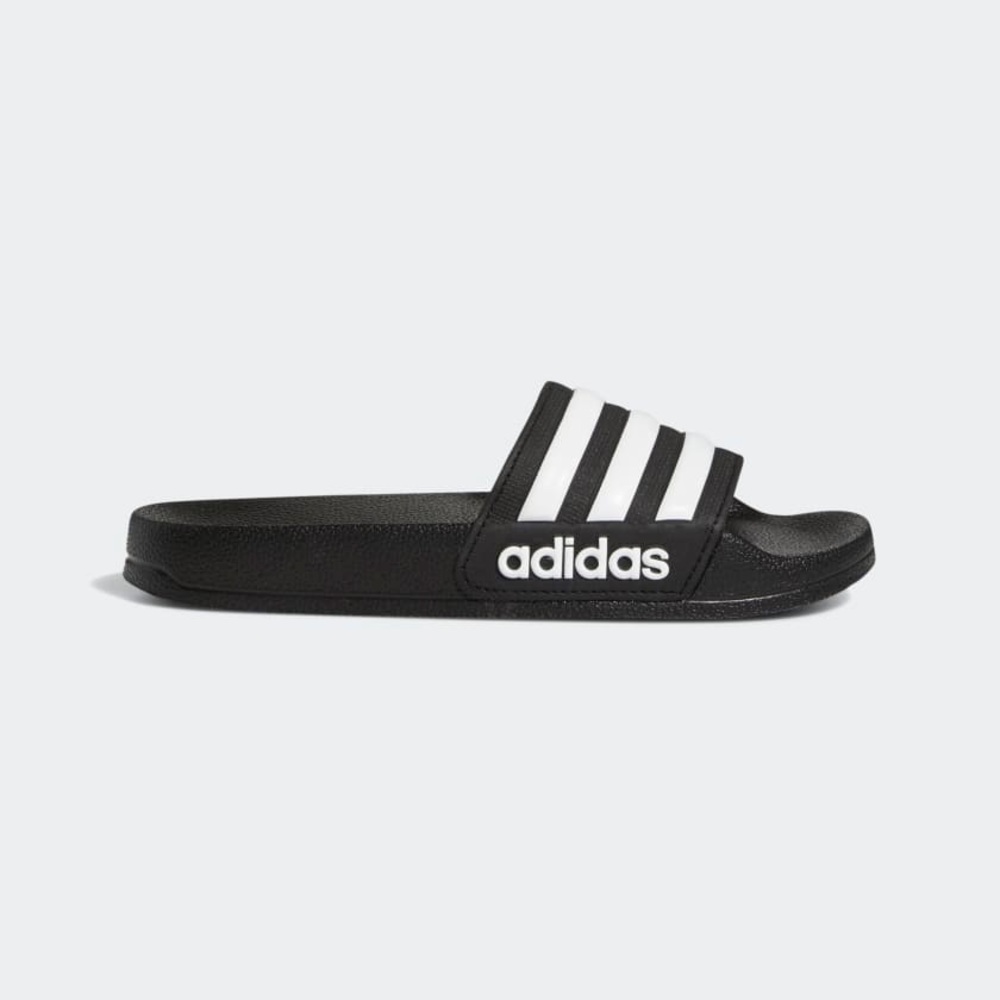 Adidas Black and White Slide Sandals